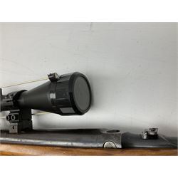 BSA .22 air rifle with under lever action and top loading, Nikko Stirling 4x40 scope L112cm