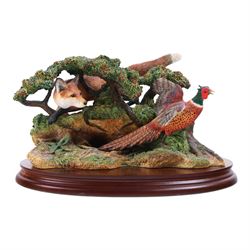 Two Border Fine Arts figures, A Day with Hounds, with certificate limited edition 658/1500, and So Close Yet....! limited edition 387/750