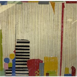 Anne Goujaud (French 1954-): 'Lighthouse I' and 'Lighthouse II', pair monotypes signed 30cm x 30cm (2) (unframed) 