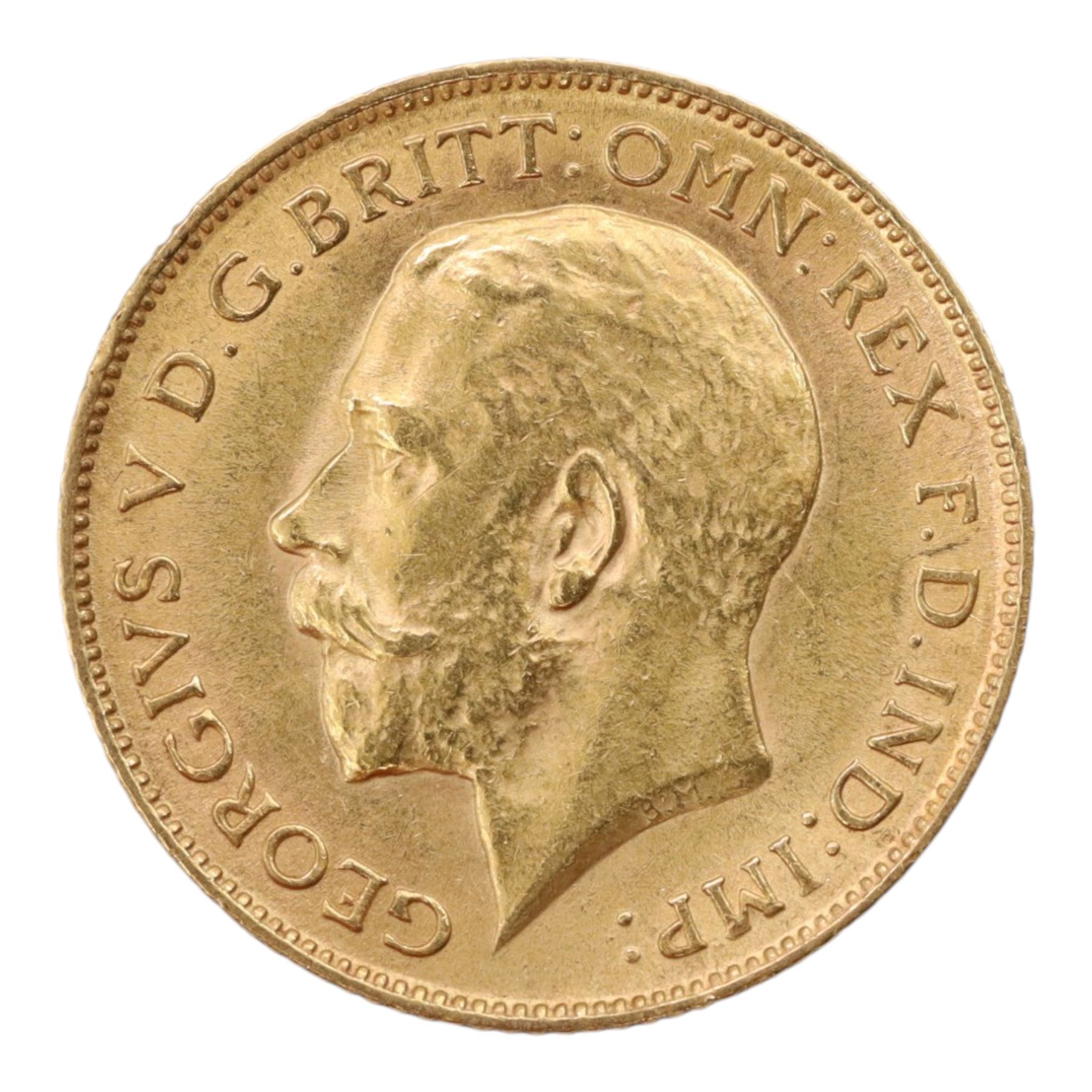 King George V 1911 gold half sovereign coin