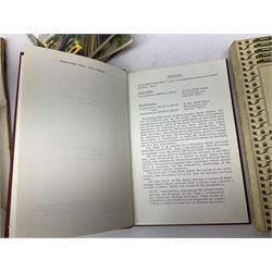 Black painted three colour railway lamp with revolving filters, H29cm; BR Acme Thunderer whistle; three railway peaked caps, two with BR Intercity 125 badge; small album of photographs of railway interest etc