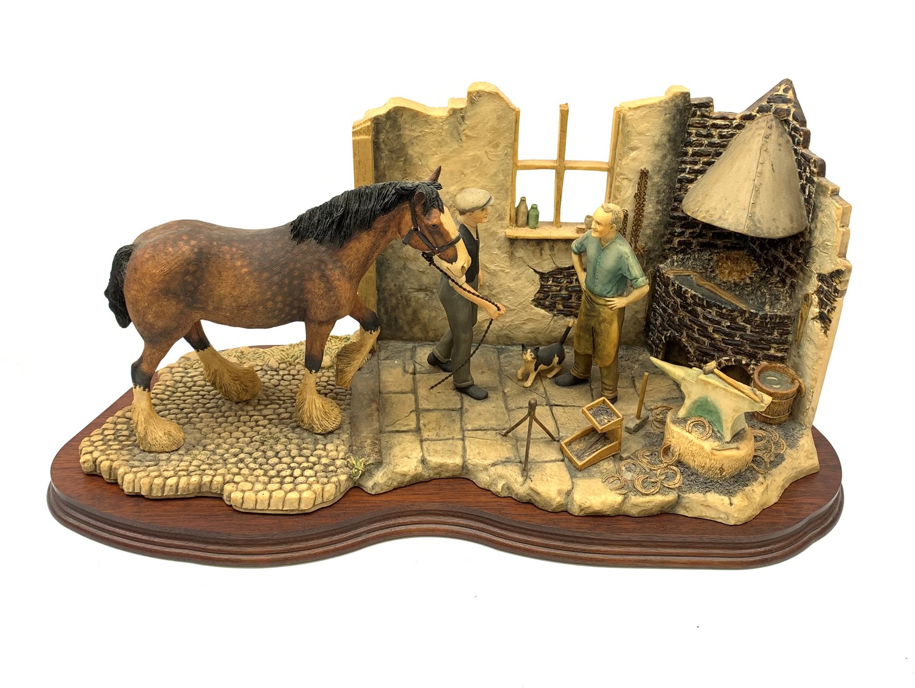 A large limited edition Border Fine Arts model, New Shoes for Dolly, no 392/950, by Elizabeth MacAllister and marked as such to back, raised upon a wooden base and with accompanying certificate of authenticity, L48cm. 
