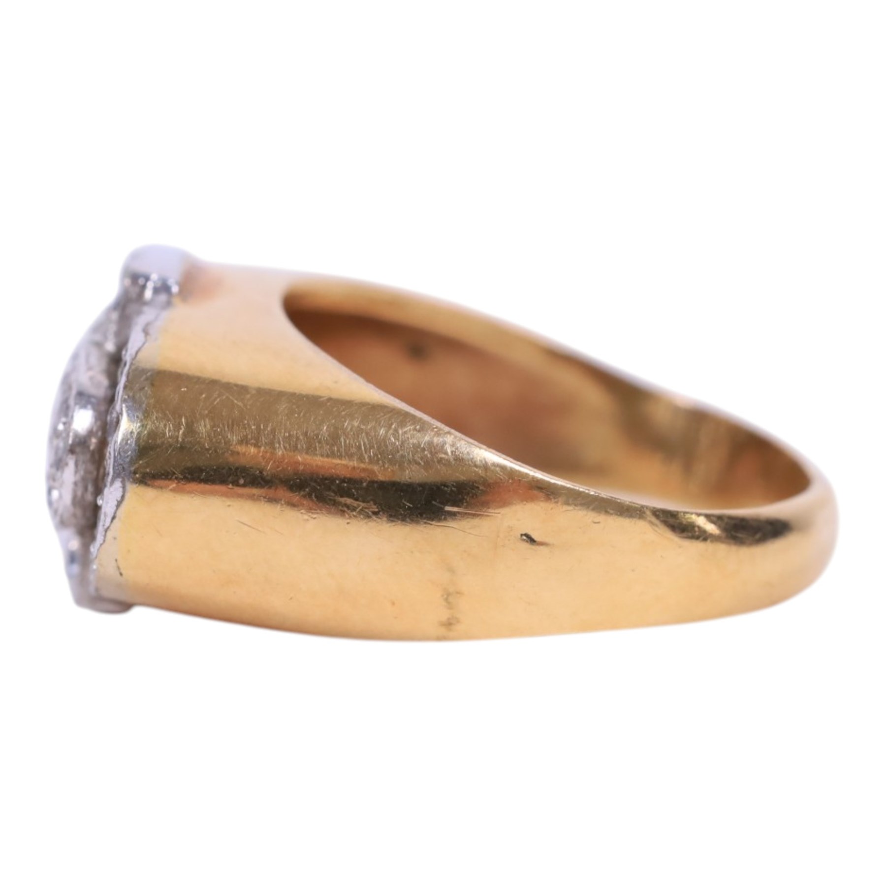 15ct gold paste set ring