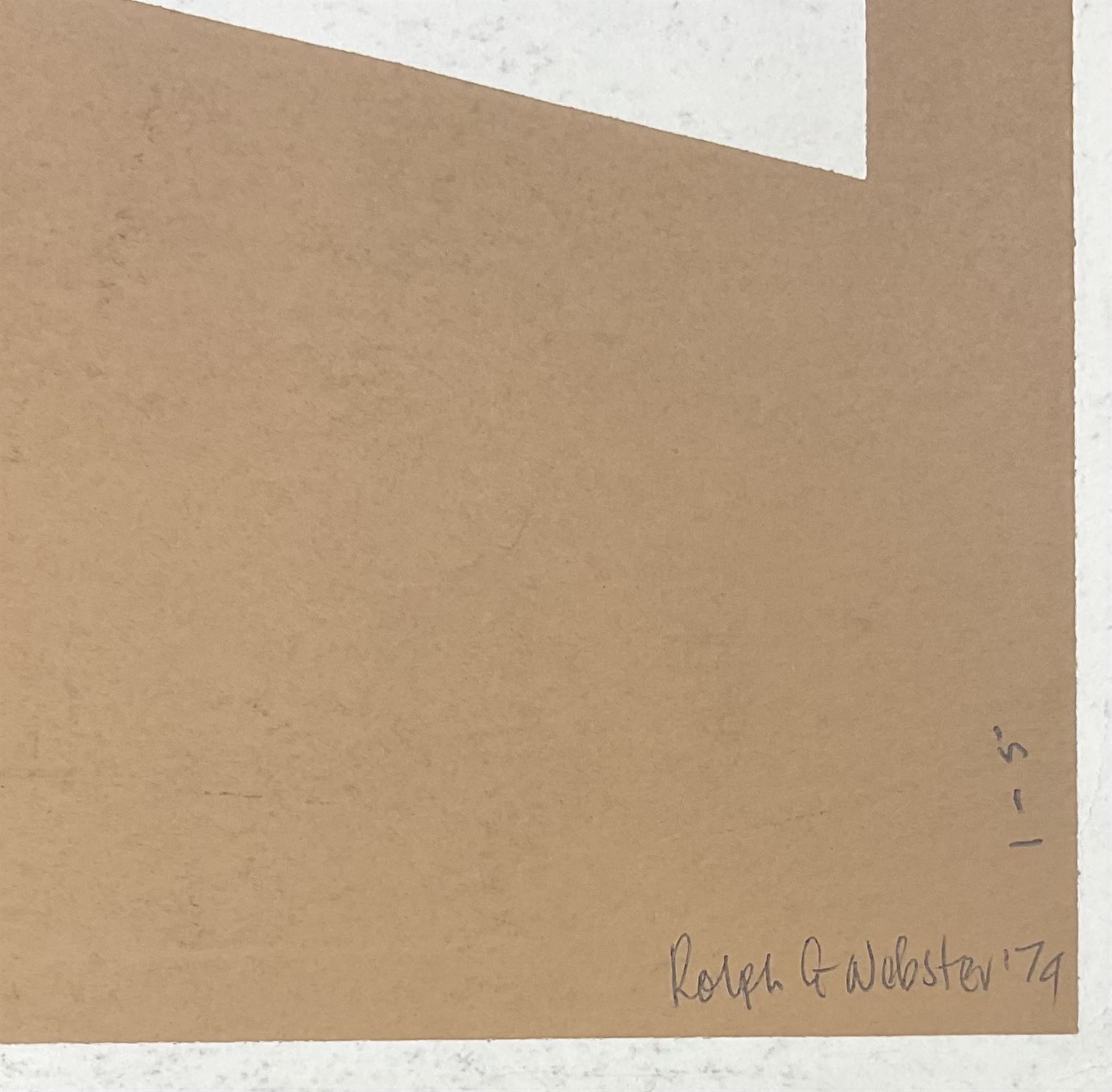 Rolph G Webster (British 20th Century): Woman gives birth on the Cross, screen print signed and dated '74, 76cm x 50cm; Ben C** (British 20th Century): Abstract Diamonds, artists proof lithograph indistinctly signed, dated '70 and numbered 7/10, 102cm x 68cm (2)