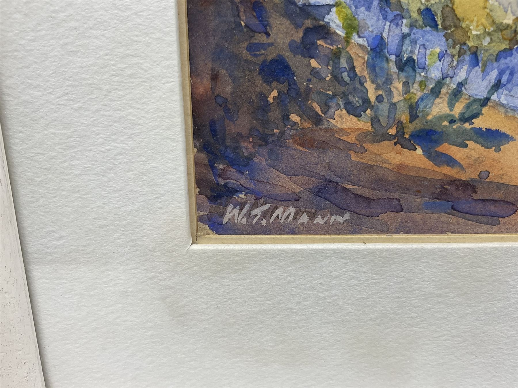 William J Mann (Scarborough early 20th century): 'The City Square Las Palmas' 'Gran Canaria' 'The Road to San Mateo' & 'Borganvillea Las Palmas' , set of four watercolours signed and one dated '32, 14cm x 22cm (4) 
Notes: Mann was a member of the Fylingdales Group of Artists and lived in Newby, Scarborough.