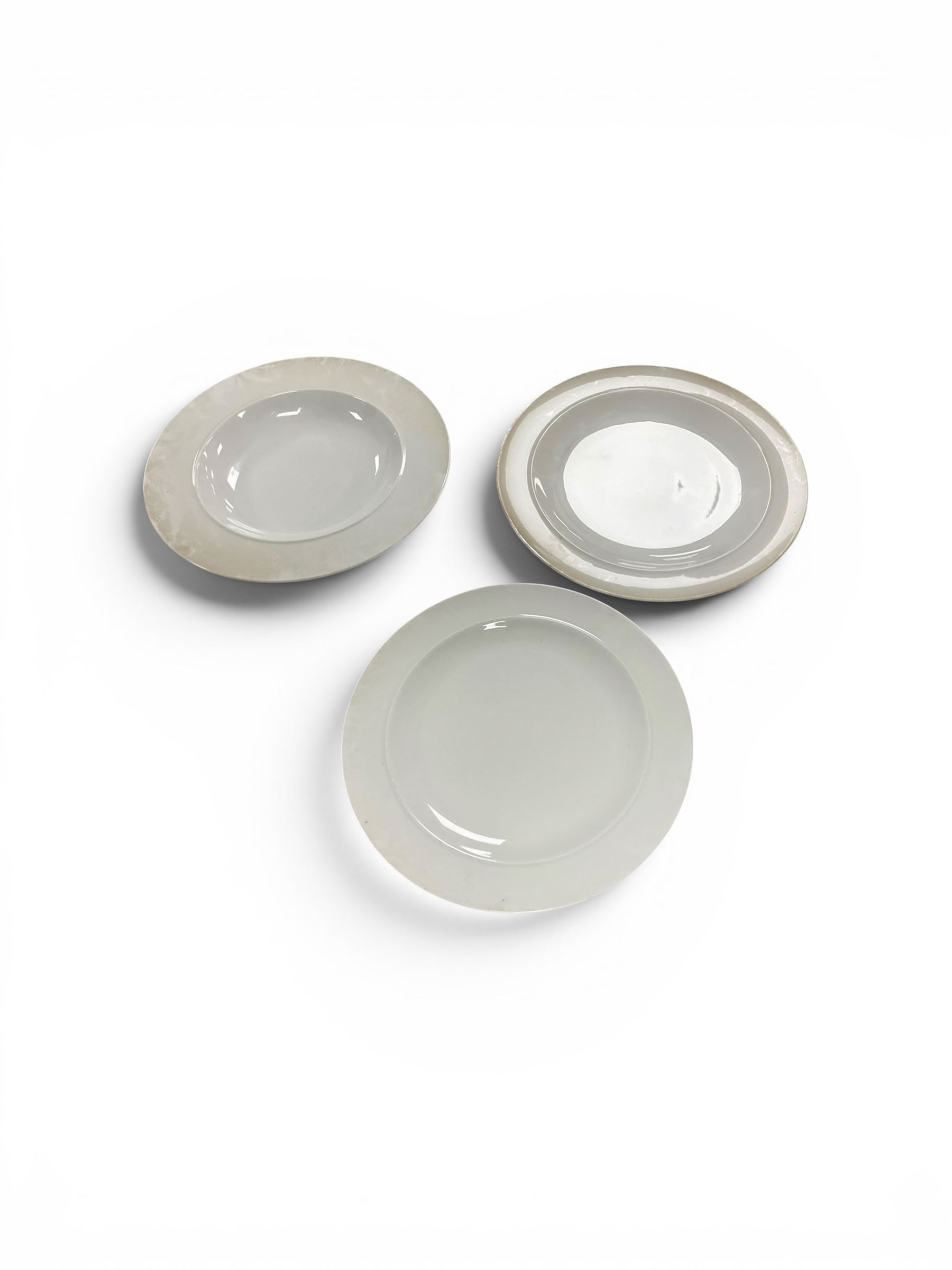 Denby White dinner wares, including plates and soup bowls  