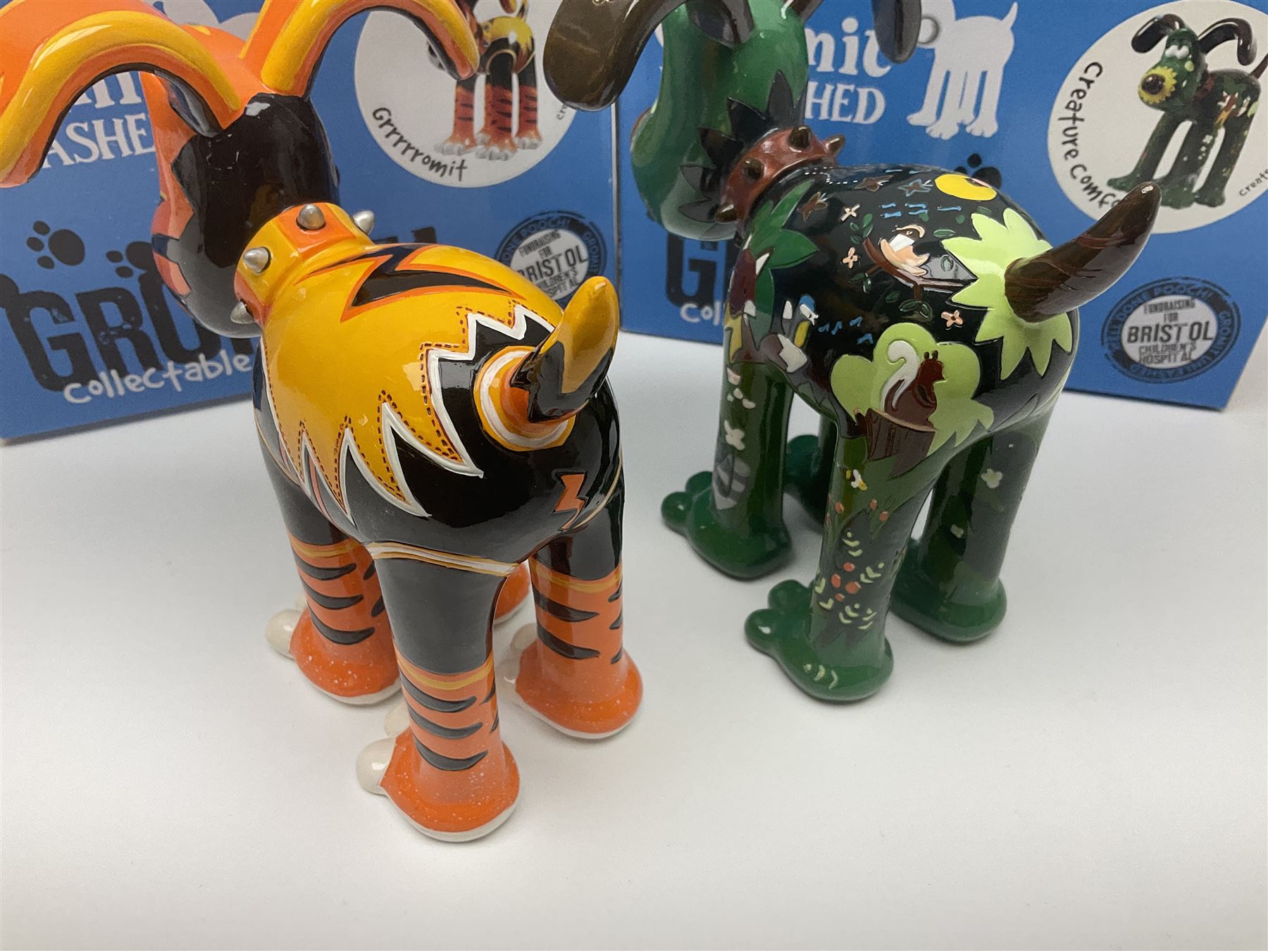 Wallace & Gromit - Gromit Unleashed: two Aardman Animations The Grand Appeal 'Gromit Unleashed' figures comprising Grrrrromit and Creature Comforts, both with boxes