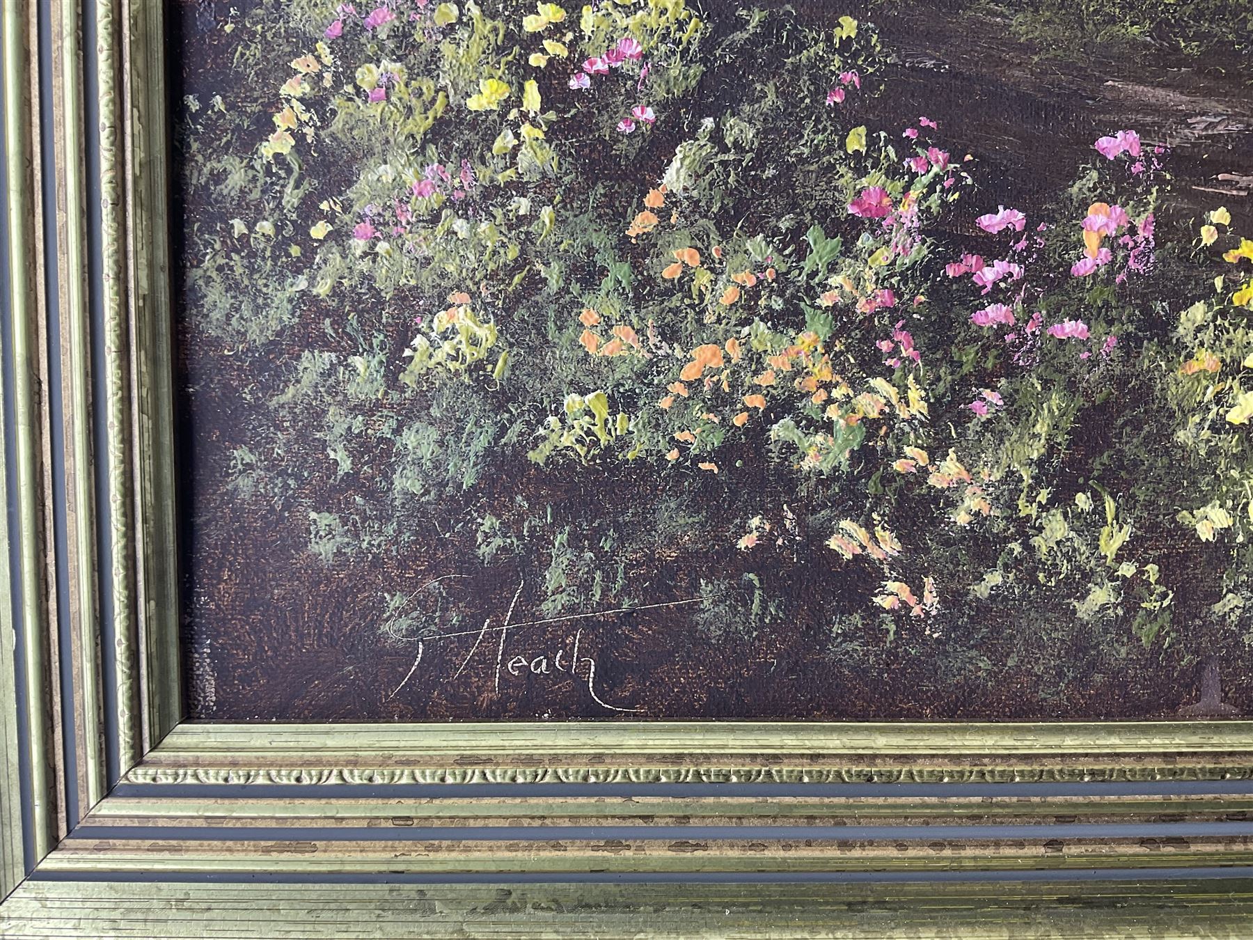 Terry Heath (British 1943-2011): South Coast Landscapes, pair oils on canvas signed 50cm x 75cm (2) 
Provenance: with the Penny Hedge Gallery, Whitby, labels verso