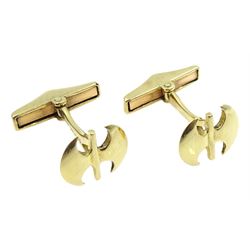 Pair of 14ct gold cufflinks, stamped 585, approx 6.6gm