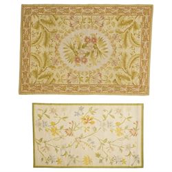 Two tapestries (Green 155cm, 91cm, 180cm, 125cm)
