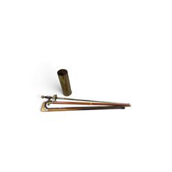Sword, three walking sticks and shell case