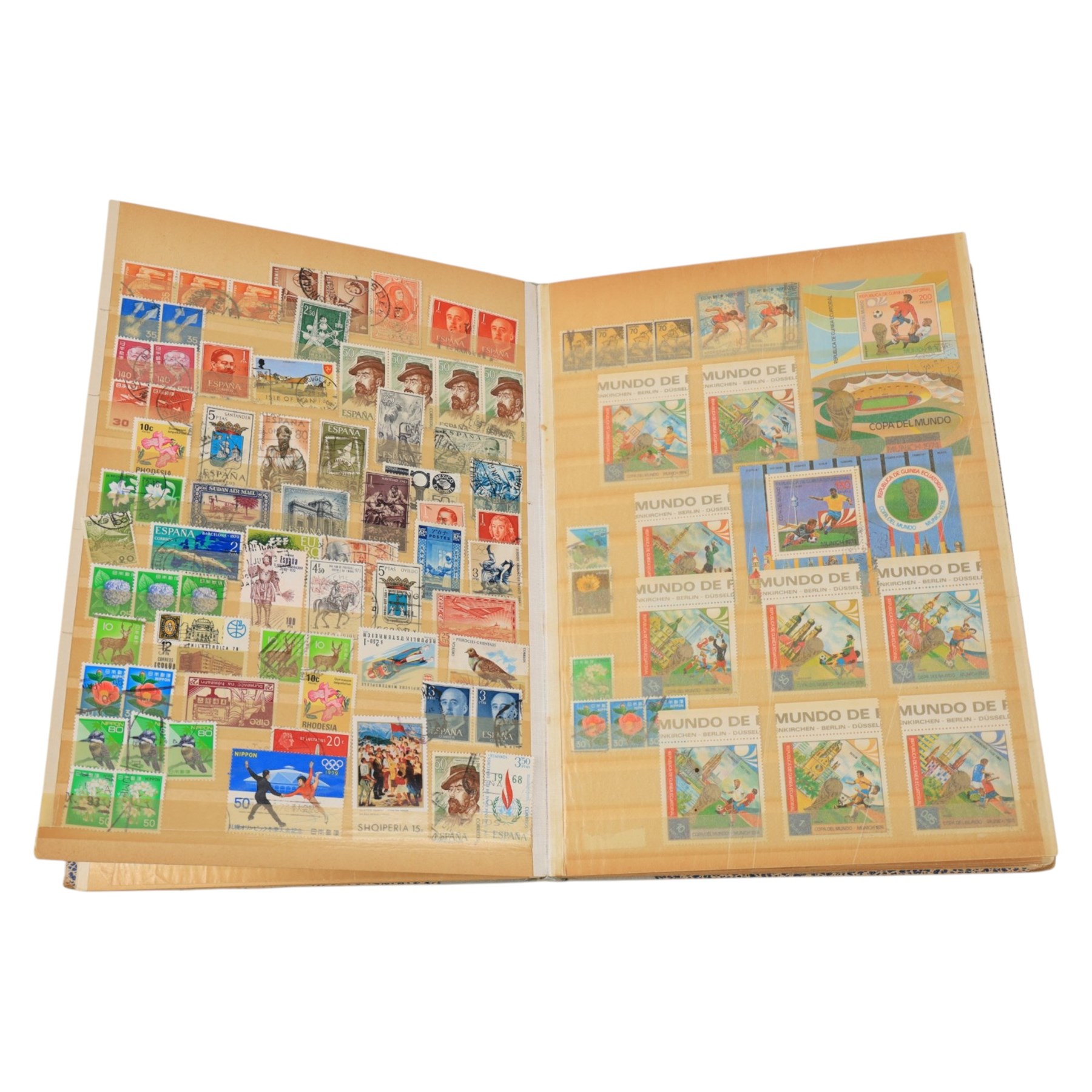Great British and World stamps, including Queen Victoria penny black with red MX cancel and four margins, in small box, and in twenty-two albums