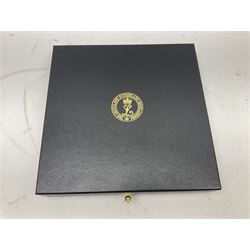 Five Spode Mulberry Hall limited edition Regimental commemorative plates - Argyll & Sutherland Highlanders No.9/500; Cheshire Regiment No.352/500; Kings Own Scottish Borderers No.113/500; Black Watch Royal Highland Regiment No.331/500; and Royal Welch Fusiliers No.309/500; all boxed with certificates (5)