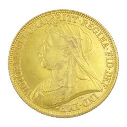Queen Victoria 1893 gold double sovereign coin