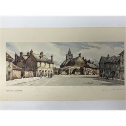 Set of twelve carriage panels prints, to include Linlithgow, Ely, St.Ives, The Naburn etc