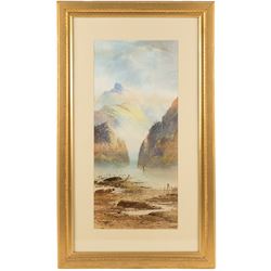William Joseph Boyes (British 1871-1919): On the River Llugwy - North Wales, watercolour signed and dated 1902, titled verso; together with William Henry Earp (British 1831-1914): Loch Leven, watercolour signed, titled verso max 36.5cm x 34cm (2)