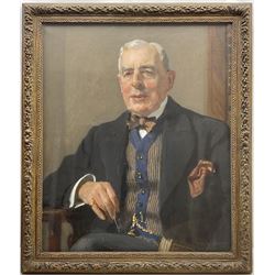 Frederick Samuel Beaumont (British 1861-1954): Portrait of a Gentleman, oil on canvas signed 75cm x 62cm