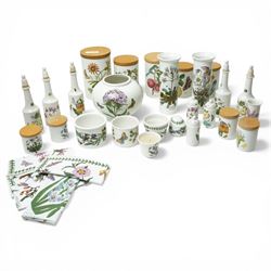 Quantity of Portmeirion Botanic Garden pattern items including nine kitchen storage jars i...