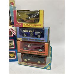 Matchbox - twenty-one die-cast models/sets including two x Superkings K-15; two x Superkings SP-760; two x Super Value Pack KS-804; five Skybusters; Convoys GBK70; Models of Yesteryear etc; all boxed/blister packed (21)