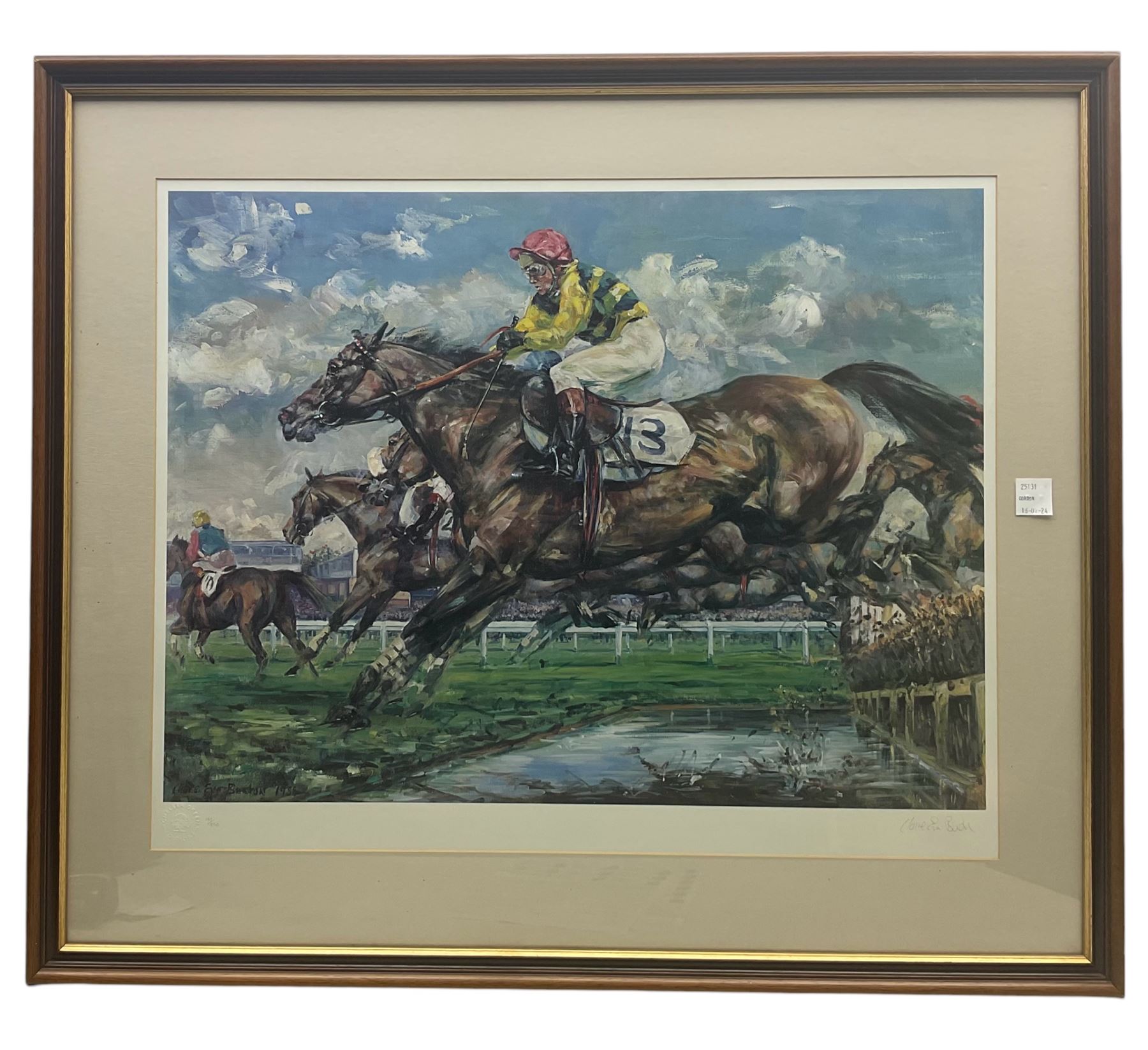 Claire Eva Burton (British 1955-): 'The Water Jump', limited edition print