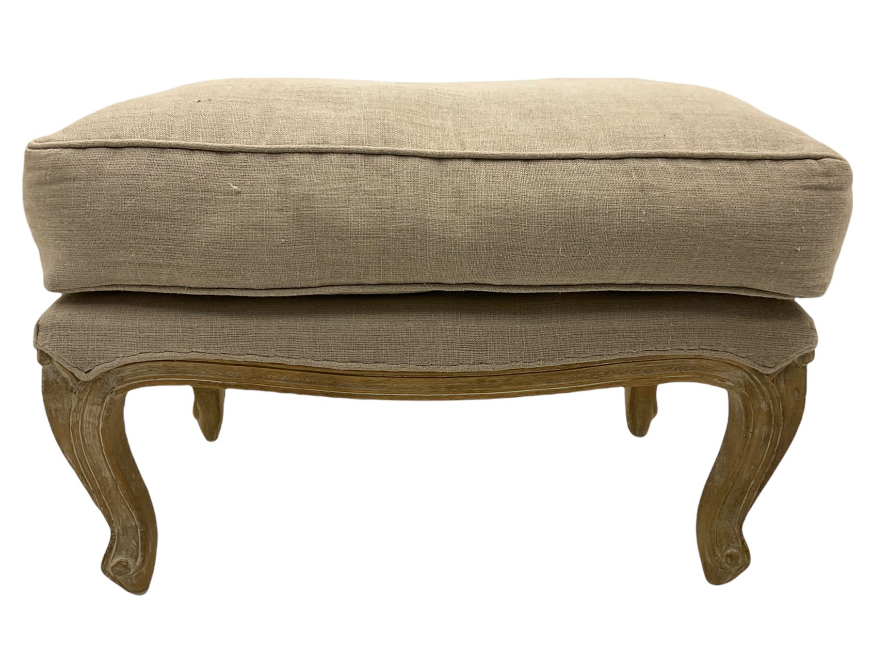 Hessian footstool clearance