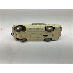 Twenty unboxed and playworn die-cast models including Dinky Guy van Golden Shred, Buick Riviera, Austin A105, Hillman Imp etc; Corgi Batmobile, Monkeemobile, Man From Uncle Oldsmobile Super 88, Airborne Caravan, Ford Mustang etc; Spot-On Humber Super Snipe Estate car; Schuco Micro Racer 1038 clockwork Mercedes 220S etc