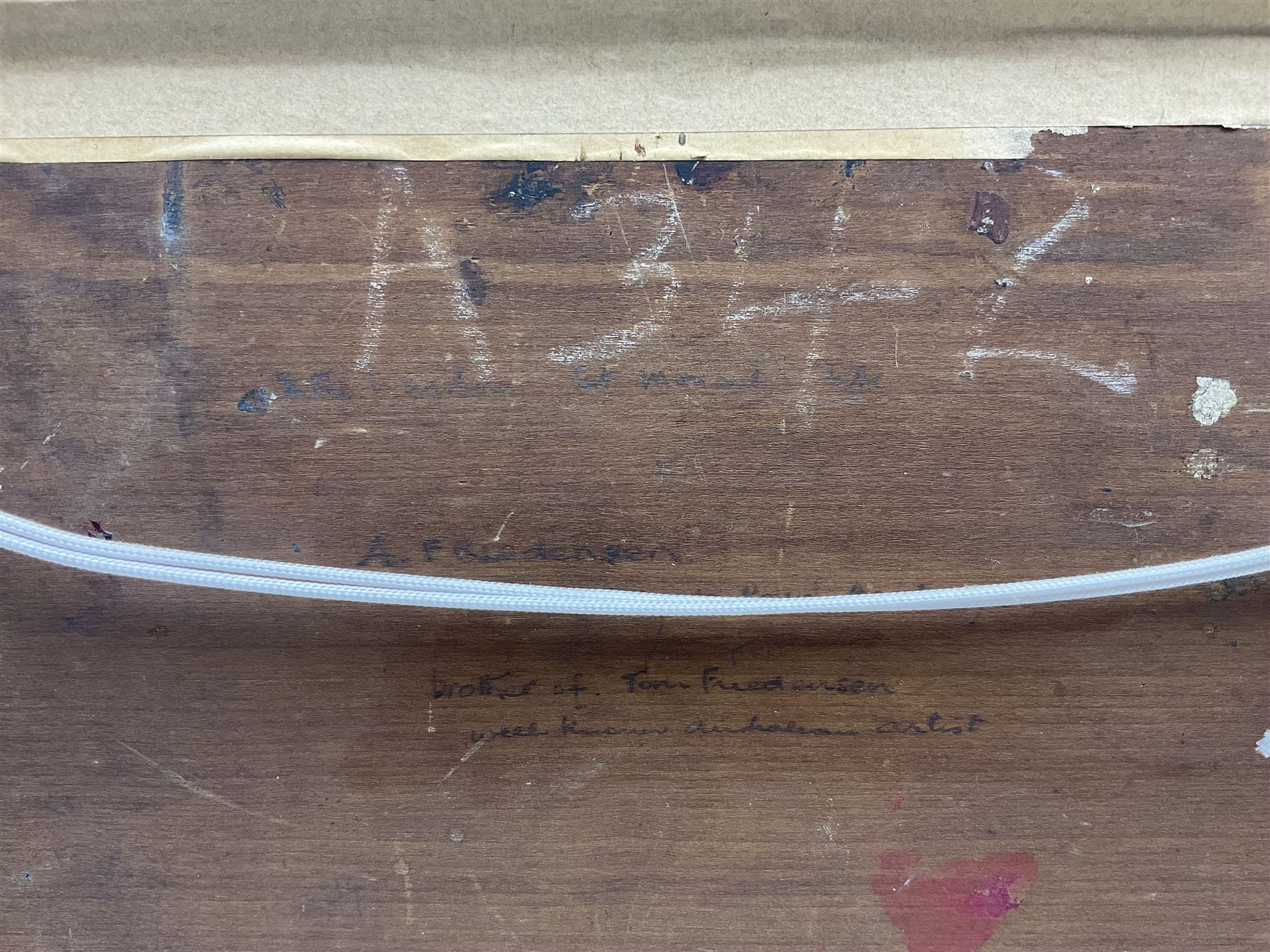 Arthur A Friedenson (Staithes Group 1872-1955): 'In the Harbour - St Monans Fife', oil on panel signed, titled verso 24cm x 34cm