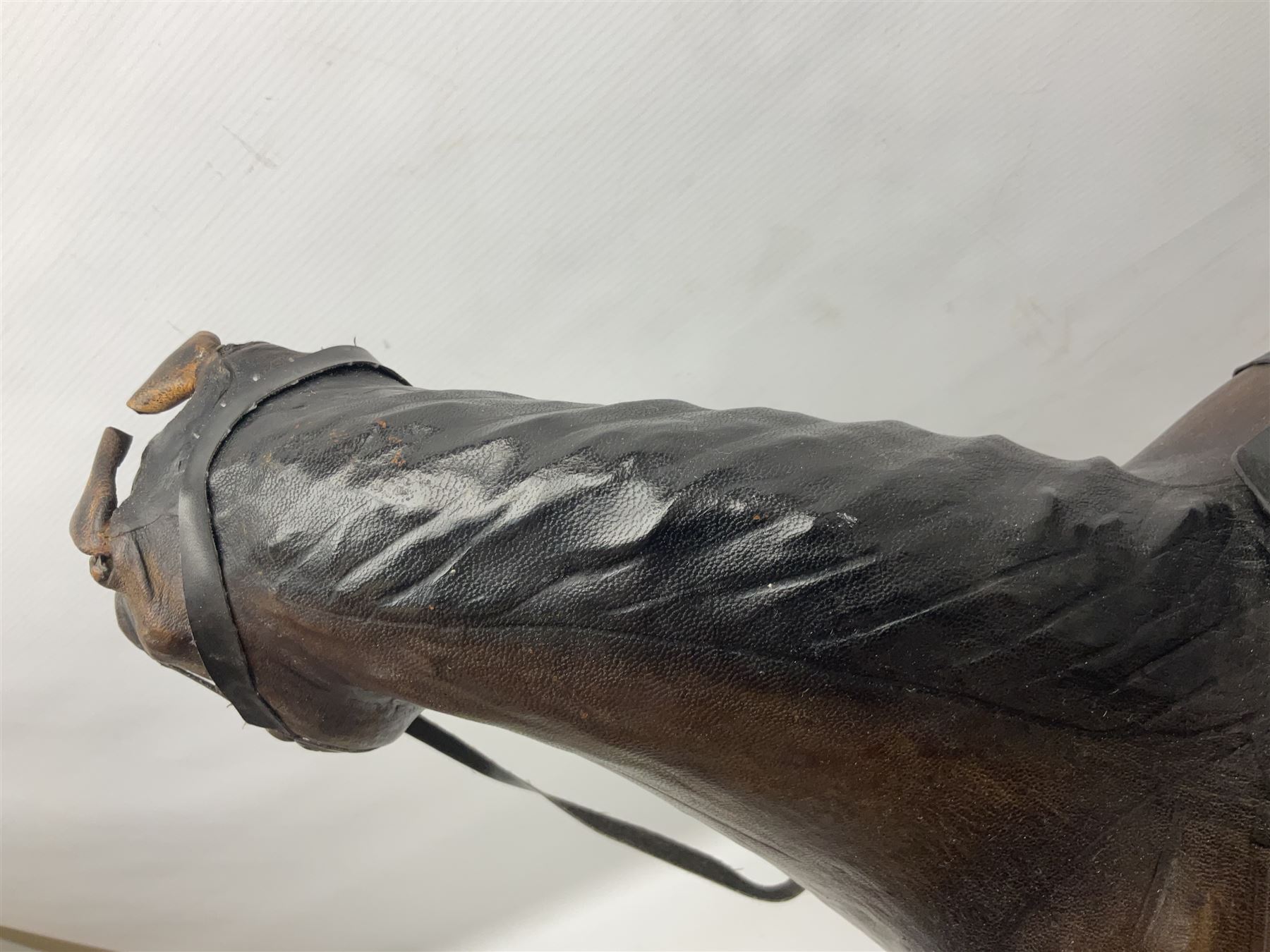 Liberty style leather horse, H68cm