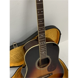 Crafter TR060 VLS-V Southern Jumbo acoustic guitar, violet sunburst gloss, rosewood back and sides, in carrying case