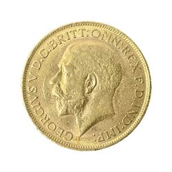 King George V 1912 gold full sovereign coin