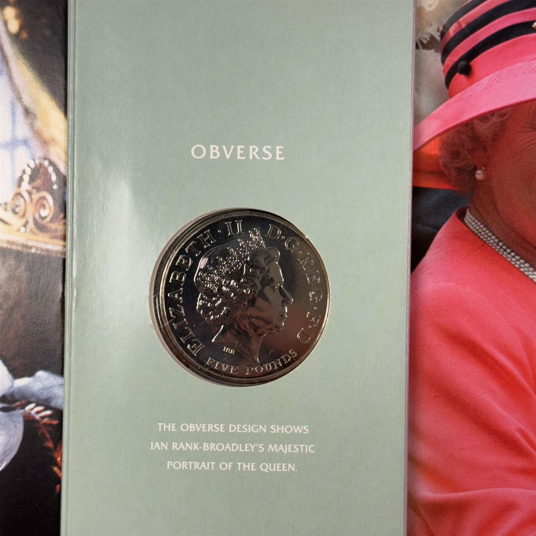 Nineteen The Royal Mint United Kingdom uncirculated commemorative coins or sets, including Queen Elizabeth II 1989 '1689 1989' two pounds, 2001 'Victorian Anniversary' crown, 2003 'Coronation Jubilee' five pounds, 2004 'Britain's new coinage' three coin set, 2005 'The End of WWII' two pound, 2006 'Her Majesty Queen Elizabeth II Eightieth Birthday', 2015 'The Royal Navy' two pounds, 2016 'The Last Round Pound', 2022 '1926-2022' five pounds, King Charles III 2023 'The Coronation' five pounds etc