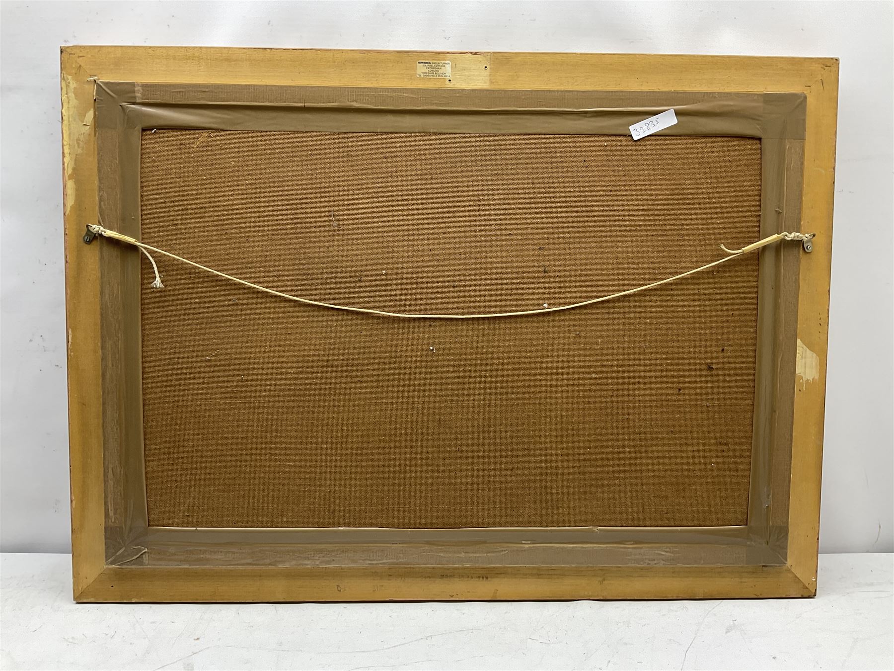 Sheila Turner (British 1941-): Ladies Working on the Shore, oil on board signed and dated '88, 50cm x 74cm