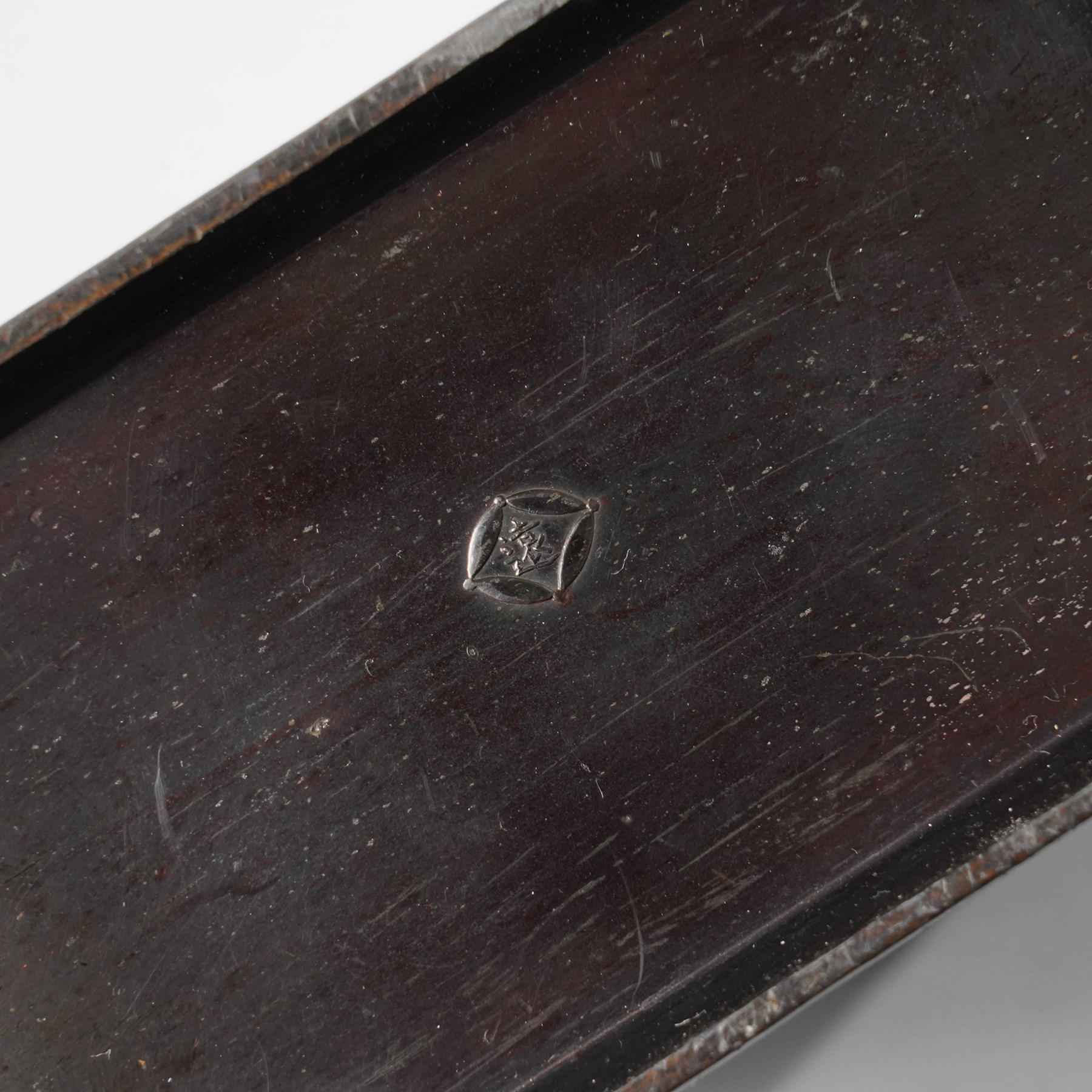 Japanese Meiji period bronze playing card box, decorated with intricate repoussé floral motifs, marked to base