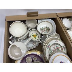 Spode Green Geranium pattern part tea service, together with Adams Baltic pattern part tea and dinner wares and a quantity of other ceramics etc, in six boxes 