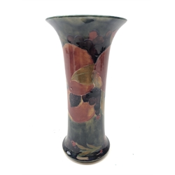  William Moorcroft Pomegranate pattern cylindrical vase with flared rim, c1916 H19cm   