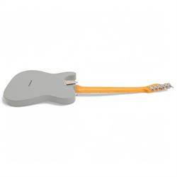 Fender Stories Collection Brent Mason Telecaster electric guitar in primer grey with maple neck and finger board with convertible Glaser Bender, made in Corona California, serial no. US22064029, contained within a G&G vintage style hard case with orange interior, guitar L97.5cm