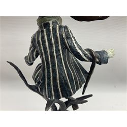 Rachel Talbot (British 1980-), Water Meadow Merriment, limited edition bronze sculpture, modelled as a hare in boating attire, upon a polished marble base, H37cm