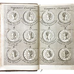Suetonius Caius Tranquillus – 'Opera' with commentary by Samuel Pitiscus, published Utrecht: Franciscus Halma, 1690, First edition. An exceptional association copy, inscribed on the endpapers by Sir William Hamilton: “William Hamilton / Napoli,” and by Lady Emma Hamilton, who dates her signature “1797.” A further inscription reads, “Given me by my dear Sir William / Napoli,” a reference to the time when both Hamiltons were in Naples in 1797, during the height of their celebrated association with Horatio Nelson. Bound in full calf, with ribbed spines and gilt lettering.

Provenance: The Library of Sir William Hamilton; Lady Emma Hamilton; by descent to a cousin in Edinburgh (according to a memorandum by Andrew Baxendine, bookseller, 1892); later handled by George Bayntun, Bath (letters dated 1985 present).
The 1690 Utrecht edition, with Samuel Pitiscus’s seminal commentary, was a landmark in classical scholarship and perfectly reflects Sir William Hamilton’s deep antiquarian interests, particularly in Roman history.
