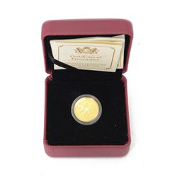 Queen Elizabeth II Canada 2014 'Gillick Effigy' fine gold proof ten dollar coin, cased wit...