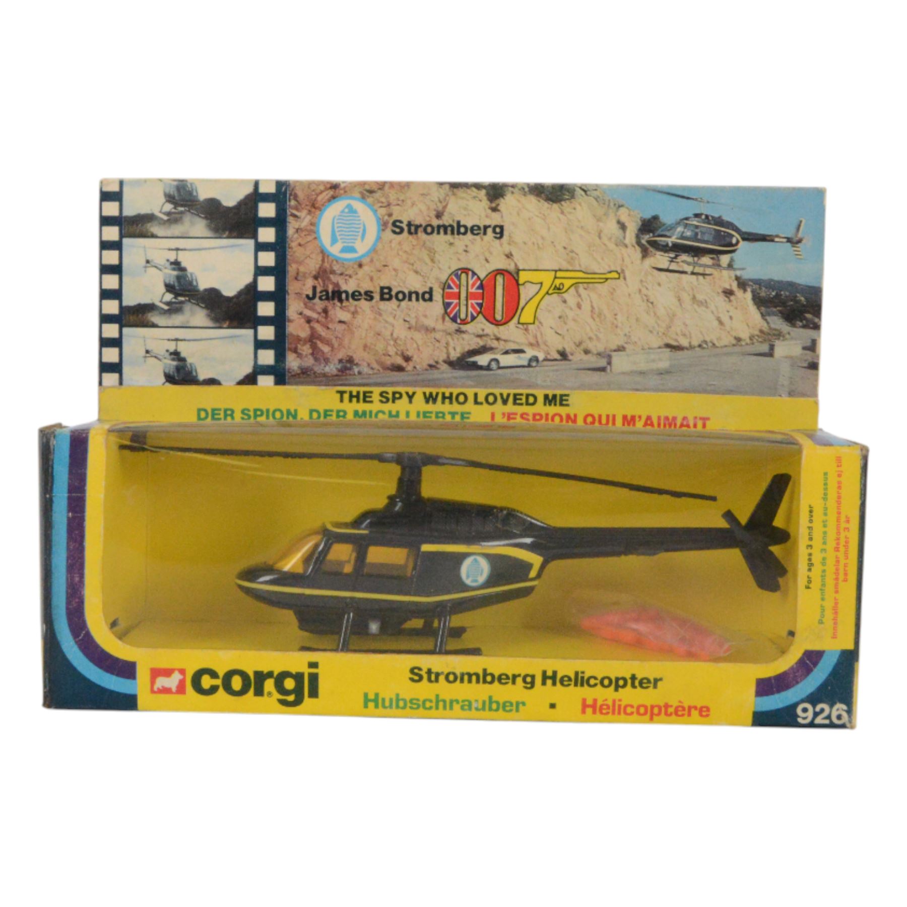 Corgi James Bond 007 Stromberg Helicoper, no. 926, from The Spy Who Loved Me, boxed