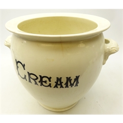  19th/ early 20th century Dairy Supply Co. earthenware Cream pot, H30cm   