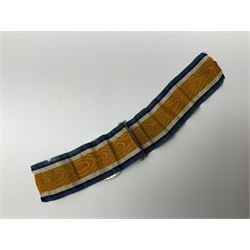 WW2 German Luftwaffe Mess cutlery comprising table spoon and fork, each with H.M.Z.38 mark; WW1 British War Medal awarded to L-13858 Gnr. J. McCabe R.A.; and small quantity of military badges, rank pips etc