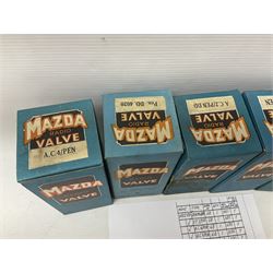 Eleven Mazda thermionic radio valves/vacuum tubes, including A.C.4/PEN, AC/TP, PEN 45 DD, all boxed  