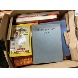 Collection of books and annuals, including Richmal Crompton; Just William and Frank Richards; Billy Bunter series,  Greyfriars' Holiday Annuals, etc, in seven boxes
