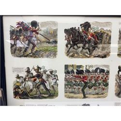 Payne (Harry) Artist: Victoria Cross Gallery; Complete set of twelve chromolithographic relief printed cards published by Birn Bros. (BB). Each: 120 x 155 mm; displayed together in an ebonised frame 54 x 82.5cm; together with the half leather bound reference book by Edwin Hodder entitled Heroes of Britain in Peace and War (2)