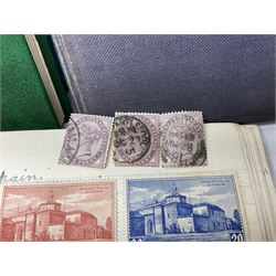 Various Royal Mail PHQ cards, first day covers, World stamps including Poland, Uruguay, Pakistan etc, housed in sixteen albums / folders, in one box