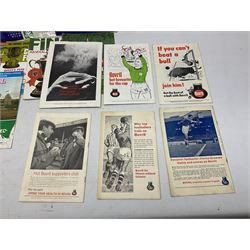 Twelve F.A. Cup Final programmes at Wembley - 1961, 1963, 1964, 1966, 1968, 1969, 1975, 1978, 1979, 1980, 1993 & 1998; F.A. Cup Semi-Final programme 1991 Arsenal v Tottenham Hotspur; three League Cup Final programmes 1967/69/88; and two F.A. Charity/Community Shield programmes 1993/2015 (18)