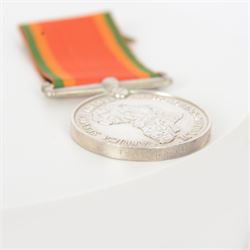 South African medal group, comprising WWI victory and war medal, WWII war medal, Africa Star and 1939-45 star, Territorial Efficiency, Bi-Lingual Victory and TA Efficiency. Awarded to; A.R.Gale.S.A.M.C., S.A.I. & G.S.C.
