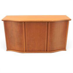 Skovby - model '400T' teak sideboard, shaped top above three cupboard doors with recessed ...