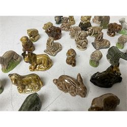 Collection of Wade Whimsies, including lions, birds, rabbits etc 